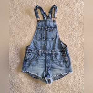 American Eagle Outfitters Blue Jean Shorts Overalls